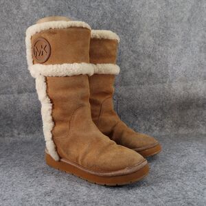 Michael Kors Shoes Womens 6 Boots Fashion Winter Warm Leather Sheep Fur Pull On